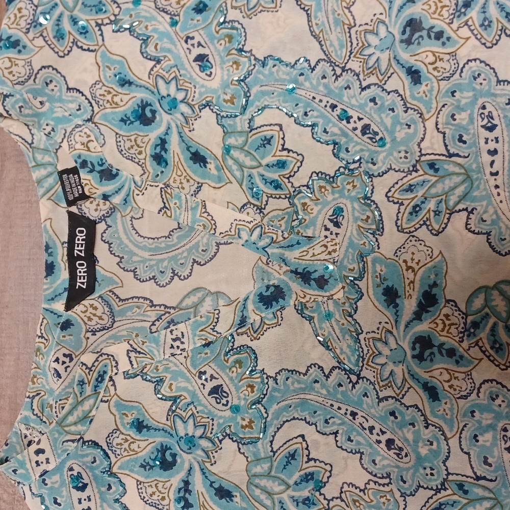 ZERO ZERO Womens medium short tunic style sleeveless top - Picture 2 of 2